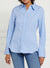 Gallery Ladies Camille Stretch Blouse Shirt In Blue Stripe