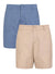 Ladies Ex Mountain Warehouse Bayside Cotton Shorts Beige Blue