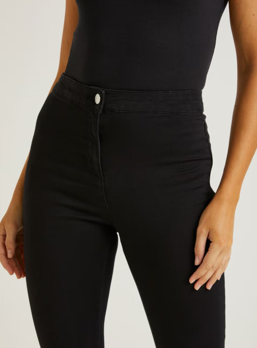 Ladies Ex Papaya Jessie Black High Waisted Jeans Yourstyleoutlet