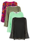 Ladies Pleated Long Sleeve Sheer Arm Blouse 4 Colours