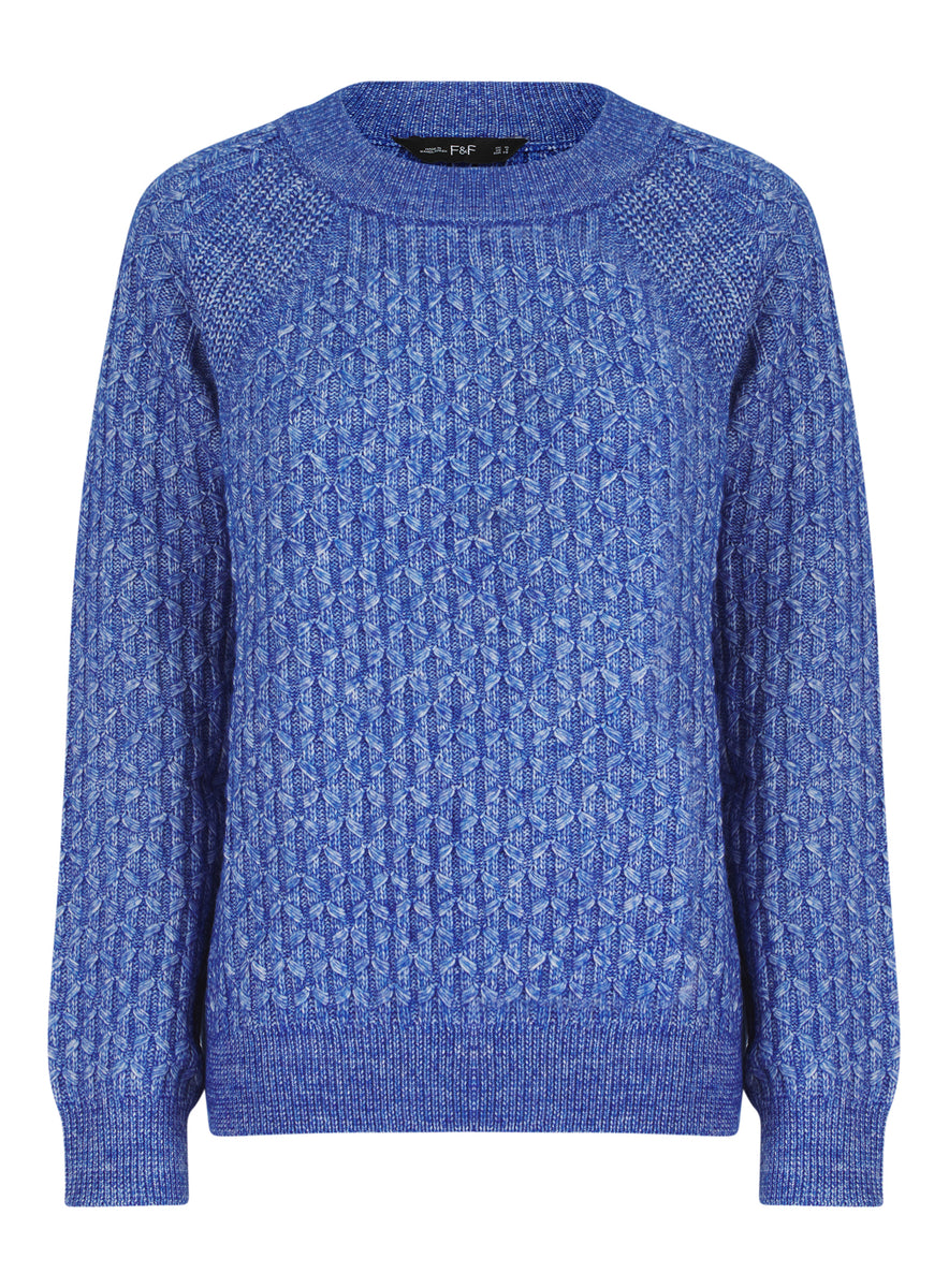 Wool Tesco Roll Neck Jumper Ladies F&F Tesco Ribbed Cable Knit