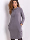 Ex Roman Grey Roll Neck Sweatshirt Dress With Drawcord