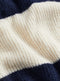 Ladies Ex H&M Rib Knit Soft Feel Striped Jumper Blue Green