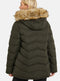 Threadbare Woodie Hooded Short Padded Jacket With Faux Fur Trim