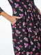 Ex Roman Black Floral Print Pocket Detail Midi Dress