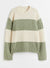 Ladies Ex H&M Rib Knit Soft Feel Striped Jumper Blue Green