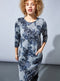 Ex Roman Grey Floral Print Cocoon Pocket Front Dress