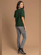 Ex Roman Ladies Green Black Check Print Puff Sleeve Top