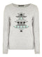 Ladies Ex Bon Marche Grey Fairisle Christmas Tree Jumper