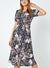 Ex Roman Stone Abstract Print Jersey Midi Tea Dress