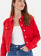 Threadbare Ladies Rome Cotton Denim Jacket Pink Blue Sage Red