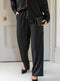 Ex Pour Moi Rena Satin Wide Leg Trousers In Black