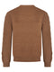 Mens Cable Knit Soft Feel Jumper In Brown & Plum Part Wool
