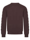 Mens Cable Knit Soft Feel Jumper In Brown & Plum Part Wool