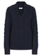 Papaya Ladies V Neck Collared Cable Jumper
