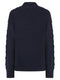 Papaya Ladies V Neck Collared Cable Jumper
