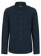 Ladies Denim Collared Button Front Shirt Light Dark Blue