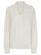 Papaya Ladies V Neck Collared Cable Jumper