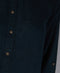 Ladies Denim Collared Button Front Shirt Light Dark Blue