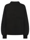 Ladies V Neck Ribbed Collared Cable Knit Jumper