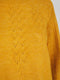 Ladies Naf Naf Mustard Yellow Cable knit Jumper