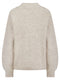 Ladies V Neck Ribbed Collared Cable Knit Jumper