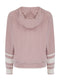 Ladies Pink Star Print Hooded Lightweight Jumper Top