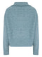 Ladies Ex Dunnes Half Zip Cable Jumper Grey Blue