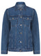 Ex Papapya Midwash Oversized Denim Jacket Blue Black