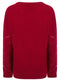 Ladies Reserved Sequin Zig zag Jumper In Red & Beige