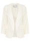 Ladies Fully Lined 3/4 Sleeves Single Breasted Collarless Blazer Jacket