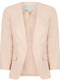 Ladies Fully Lined 3/4 Sleeves Single Breasted Collarless Blazer Jacket