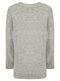 Ladies V Neck Soft Feel Knit Jumper In Blue & Grey