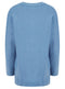 Ladies V Neck Soft Feel Knit Jumper In Blue & Grey