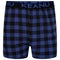 Mens 6 Pack Buffalo Check Polycotton Woven Button Front Boxer Shorts