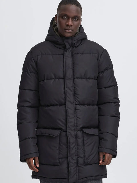 Mens Blend BHELWIN parka jacket In Black Puffer