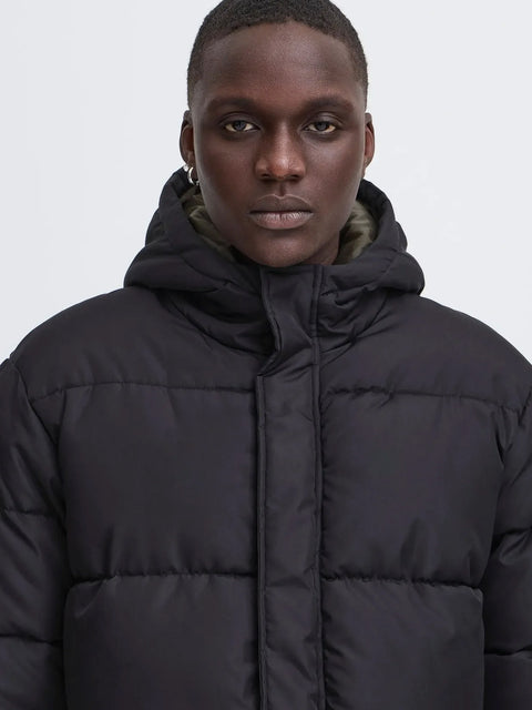 Mens Blend BHELWIN parka jacket In Black Puffer