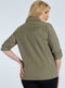 Ladies Plus Size Khaki Light Cotton Shacket