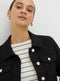 Ladies Cotton Stretch Denim Jacket In Blue And Black