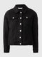 Ladies Cotton Stretch Denim Jacket In Blue And Black