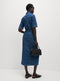 Ladies Pure Cotton Denim Midi Utility Dress