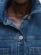 Ladies Pure Cotton Denim Midi Utility Dress