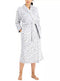 Ladies Charter Club Animal Print Wrap Plush Robe Created for Macy's