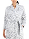 Ladies Charter Club Animal Print Wrap Plush Robe Created for Macy's