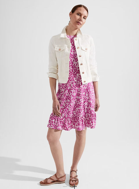 Ladies Ex Hobbs Printed Ami Jersey Dress
