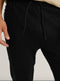 Mens Black Jogger Pants With Side Zip Pockets