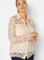 Ex M&Co Ladies Nude Pink Lace Shirt Blouse