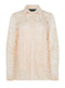 Ex M&Co Ladies Nude Pink Lace Shirt Blouse