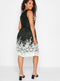 Ladies Black Lace Border Midi Dress