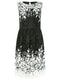 Ex M&Co Ladies Black Lace Border Midi Dress